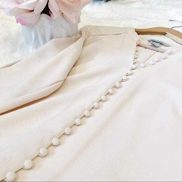 H&M Pale Nude Pink Blouse 10 - Picture 6 of 7
